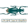 thumbnail image 2 of CafePress - Plays With Beetles 3 - Cute Infant Baby Football Bodysuit, 2 of 3