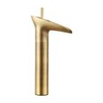thumbnail image 1 of Tignapoo Vintage Gold LT24 European-Style High-Arc Brass Waterfall Basin Faucet with Dual 1/2" Hot & Cold Inlet Hoses, 1 of 6