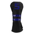 thumbnail image 3 of PU Leather Wood Headcover, Sunscreen Waterproof No. 5 Golf Head Protector Cover Thick Plush  For Protecting Golf Club ANGGREK negro, 3 of 8