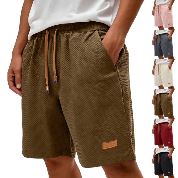 EOYWHK Mens Basketball Shorts Quick Dry Elastic Waist Mens Active Shorts Soft Lightweight Breathable for Workout Training Outdoor Sports Beige, Size L