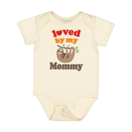 

Inktastic Mommy Loves Me Baby Sloth Gift Baby Boy or Baby Girl Bodysuit