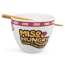 Miso Hungry Japanese Dinnerware Set | 16-Ounce Ramen Bowl and Chopsticks