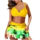 thumbnail image 1 of Trajes de baño para mujer, 2 piezas, estampado tropical hawaiano, camisola, sujetador y volantes, faldas, conjuntos de baño, ropa de playa Fridja  nalpqowj51895, 1 of 7