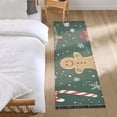 thumbnail image 3 of Yayeee Runner Rug for Bedroom 2'x6' Machine Washable Hallway Non Slip Mat, Christmas Gingerbread, 3 of 8