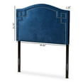 thumbnail image 6 of Bowery Hill Modern Velvet and Wood Twin Headboard in Royal Blue, 6 of 6
