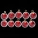 thumbnail image 5 of 10 piezas Mini bola de cristal Multicolor mate adorno colgante para Navidad rojo Zulema Ronda mate colgante de cristal, 5 of 8