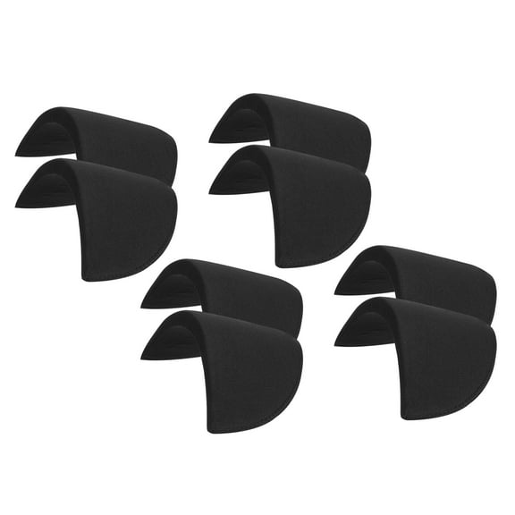 4 Pairs Shoulder Pads, Costume Shoulder Pads Sponge Pads Gauze for Women Clothing Men Blazer Suit, Black,XL