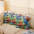 thumbnail image 4 of YST Floral Hummingbird Pillow Cover 22x22 Inch,Rustic Farmhouse Flowers Decorative Pillow Cover Retro Watercolor Colorful Irises Throw Pillow Cover,Country Garden Cushion Cover, 4 of 6