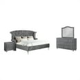 thumbnail image 2 of Deanna Upholstered Tufted Bedroom Set Grey, 2 of 8