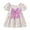 Purple, variant on Hihipz Toddler Girls Dresses Puff Sleeve Oversized Bow Floral Print Dress Kids Girls Stylish Everyday Wear Photoshoots Outdoor Dresses,2 -3 Years