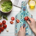 thumbnail image 3 of Ethnic Cutting Board, Old Turkish Ceramic Style with Tulips Vintage Ottoman Heritage Image Print, Decorative Tempered Glass Cutting and Serving Board, Wine Bottle Shape, Blue Red, by Ambesonne, 3 of 5