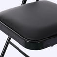 thumbnail image 3 of Ktaxon 4 Pcs Folding Chairs Cozy Cushioned Heavy Steel Plastic Commercial Wedding, Black, 3 of 11