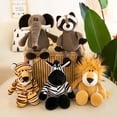thumbnail image 2 of Juguetes de peluche de animales de la jungla Kawaii de 25 cm, animales del bosque, perro, cebra, elefante, león, zorro, jirafa, juguetes para niños, muñeco, regalo de cumpleaños, 2 of 5