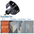 thumbnail image 6 of WOWSUPM 3-3/4" Carbide Grit Hole Saw Cutting Air Brick Stucco Hardy Plank Drywall Cement Board with Pilot Drill Bits Up to 3X Long Life, 6 of 6