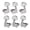 Silver, variant on NFTIGB 6pcs Closed Guitar Tuning Pegs, 3L3R String Tuners Machine Heads Knobs for Folk Acoustic and Electric Guitar Replacement Parts, Black, 5.9x2x2 inches / 15x5x5 cm