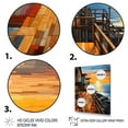 thumbnail image 3 of Designart "Perspective Pastoral Coastal pier Pier art painting I" Nautical & Beach Floater Framed Wall Art Print, 3 of 7