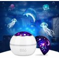 thumbnail image 1 of SlowTon Luz de Noche LED, L&aacute;mpara Nocturna Proyector de Estrellas para Habitaci&oacute;n de Ni&ntilde;os, Rotaci&oacute;n de 360&deg;USB Recargable Oc&eacute;ano Luces N, 1 of 7