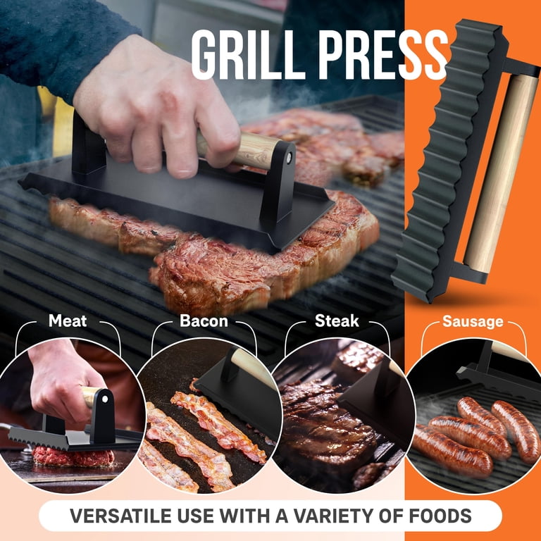 Mibote Reversible Cast Iron Grill and Griddle 4-Piece Set photo 2