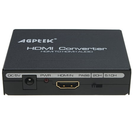 AGPtek Premium HDMI to HDMI + Audio (sPDIF + RAC L/R) Audio Extractor | Converter (New