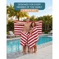 thumbnail image 2 of Casa Platino 100% Cotton Beach Towel - 2 Pack Cabana Stripe Large Beach Towel, Soft & Quick Dry Pool Towels, Beach Essentials For Women, Quick Dry Towel - Red, 2 of 9