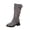 Gray, variant on Black Womens Fashion Casual Versatile Style Multi Color Buckle Boots Fall Winter Trendy Heel Textured Long Boots Heel Height 55Cm 21.7In Size 36 Eu 36 Uk 35 Us 5.5 Foot Length 23Cm 9.06In