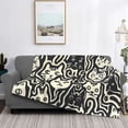 thumbnail image 2 of Balery Abstract Cat Faces Pattern Manta de Franela con Dibujo, Lujo Ultra Suave y Cálido, Antipelusa y Resistente a las Arrugas para Cama, Sofá, Camping -50"x40", 2 of 6
