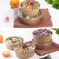 thumbnail image 3 of 20 Uds. Cuencos de papel Kraft desechables, cuenco para ensalada de frutas, envases de embalaje de alimentos, recuerdo de fiesta, Sal de fruta, 3 of 5