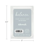 (3 pack) Allswell 6 Cube Wax Melts, Balance (Balsam+ Mahogany+ Musk), 2.5 oz
