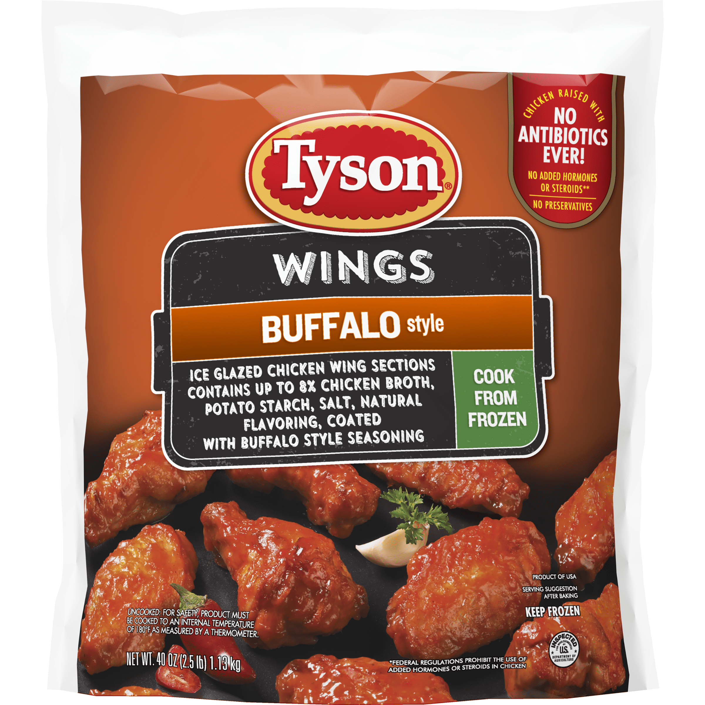 Tyson® Uncooked Buffalo Style Chicken Wings, 2.5 lb ...
