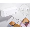 thumbnail image 2 of White Retractable Clothesline, Heavy Duty Indoor and Outdoor Clothesline Double Rope Drying Rack for Hotel Balcony Laundry, 2 of 5