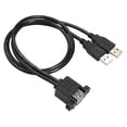 thumbnail image 3 of Línea De Extensión - De Doble Puerto USB 2.0 De De 0.9 Pies Con Orificio Fijo Soledad Doble cable USB macho a hembra, 3 of 10