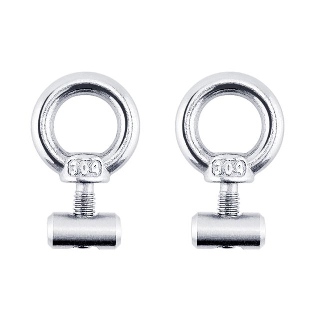 Tornillos Riel Con Ojal Amarre Tope para Campaña Montaje en 2 Uds Frontal M4 Plateado