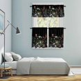 thumbnail image 5 of Spring Floral Kitchen Curtains Sets for Windows 24 Inch Length, Black Farmhouse Botanical Watercolor Rod Pocket Window Treatments Tier Curtains and Valances Set for Bedroom/Bathroom, 5 of 8