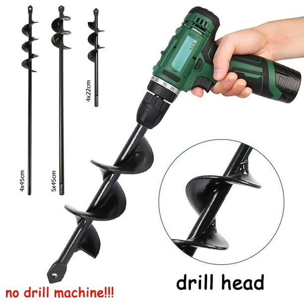 Willstar Electric Drill Head For Plant Planting Auger Bit Fence Post Hole Digger Drill Bit Ground Fence Post Hole Drilling Plant Tree Walmart Com