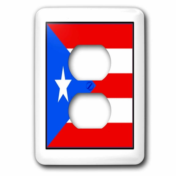3dRose, Photo Of Puerto Rico Flag Button, 2 plug outlet cover
