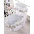 3PCS Toilet Case Mat Set Big Lace Allseason Universal Seat Cushion