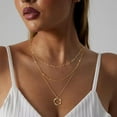 thumbnail image 2 of Gold Necklace for Women 14K Gold Chain Necklaces Dainty Layered Necklaces Simple Stackable Pendant Necklaces Herringbone Cuban Paperclip Chain Gold Choker Necklaces Gold Jewelry for Women, 2 of 7