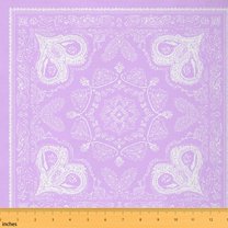 jejeloiu Ancient Bohemian Fabric (10 Yard),Retro Paisley Light Purple Sewing Fabric For Children