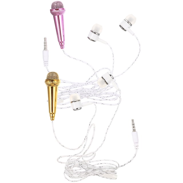 HONMEET 2Pcs Microphone for Phone Plastic Assorted Color for Outdoor Use on Laptop