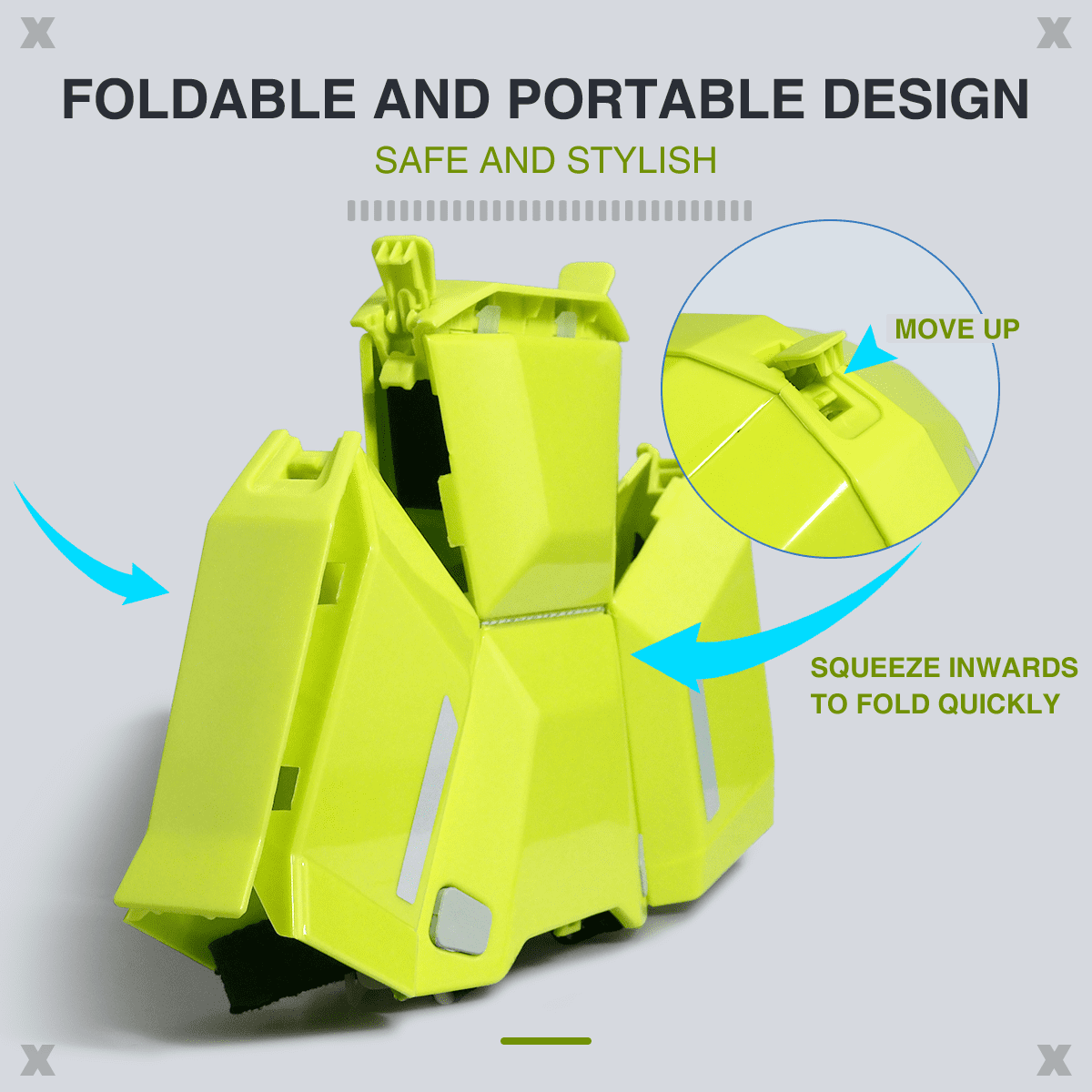 Foldable Safety Hardhat Helmet Outdoors Collapsible Helmet Perfect Construction Hard Hats Safety Cap One Size for Offices Earthquake Public Facilities of Disaster (Fluorescent Yellow)
