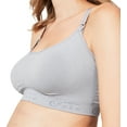 thumbnail image 4 of Cake Maternity Cotton Candy Wirefree Nursing Bra for Breastfeeding, Seamless Maternity Sleep Bra, Steel Grey, Medium, 4 of 6