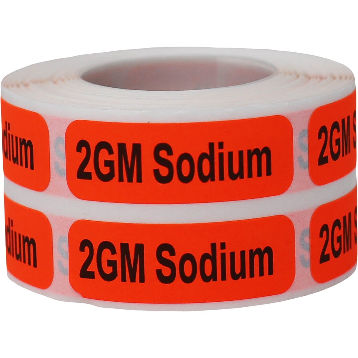 2GM Sodium Healthcare Warning Labels 0.5 x 1.5″ 500 Pack