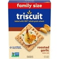 thumbnail image 3 of (3 pack) Triscuit Roasted Garlic Whole Grain Wheat Crackers, Snack Crackers, Family Size, 12.5 oz, 3 of 22