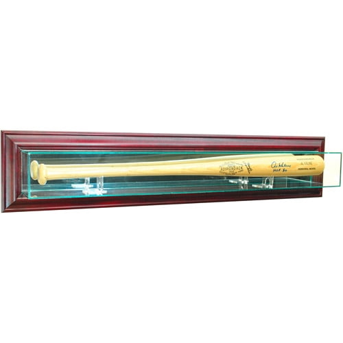 Perfect Cases Wall Mounted Bat Display Case Cherry Finish Cases Wall Mounted Bat Display Case
