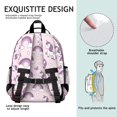 thumbnail image 5 of Unicorn and Butterfly Pink Pattern Cute School Backpack Bag for School with Padded Back and Adjustable Shoulder Straps 15.25"x11.5"x5.25", 5 of 5