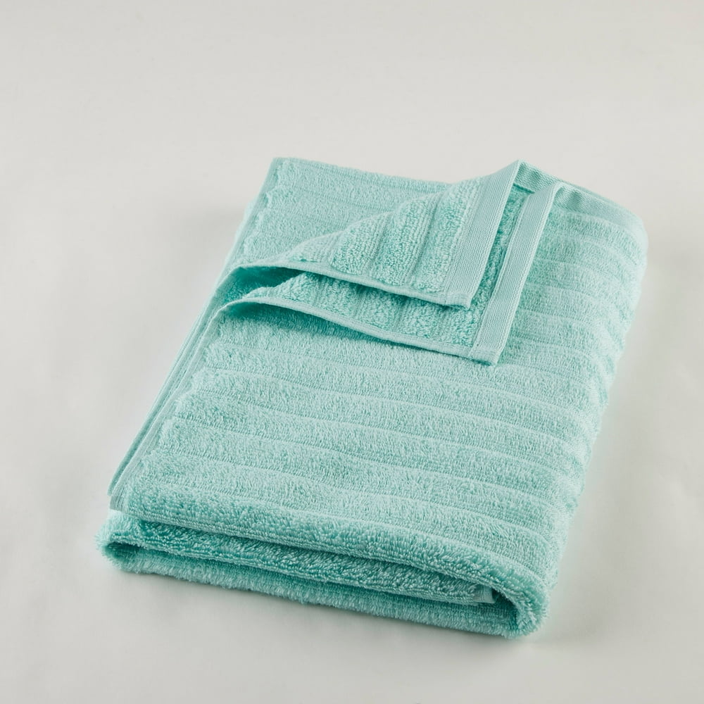 Mainstays Performance Textured Bath Towel, 54" x 30", Classic Mint