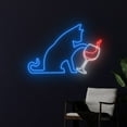 thumbnail image 3 of Handmadetneonsign Cat Tipping Wine Neon Sign, Cat Tipping Wine Wall Art Decor, Cat Pet Room Wall Decor, 3 of 4