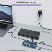 WAVLINK 19-in-1 USB C or USB A 10G Universal Quad 4K QV4K Docking Station with 100W Power Delivery Charging for MacBook Neo MacOS & Windows Laptop, 4 HDMI, 4 DP, SD 4.0 Card Reader, 2.5Gbps Ethernet