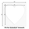thumbnail image 2 of Oyster Shell White Picture Frame Mat for 29x29 Frames - Heart Opening for 26x26 Photos - 10 Mats, 2 of 7