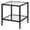 Blackened Bronze, variant on Evelyn&Zoe Hera 20" Wide Square Side Table with Glass Shelf, Blackened Bronze